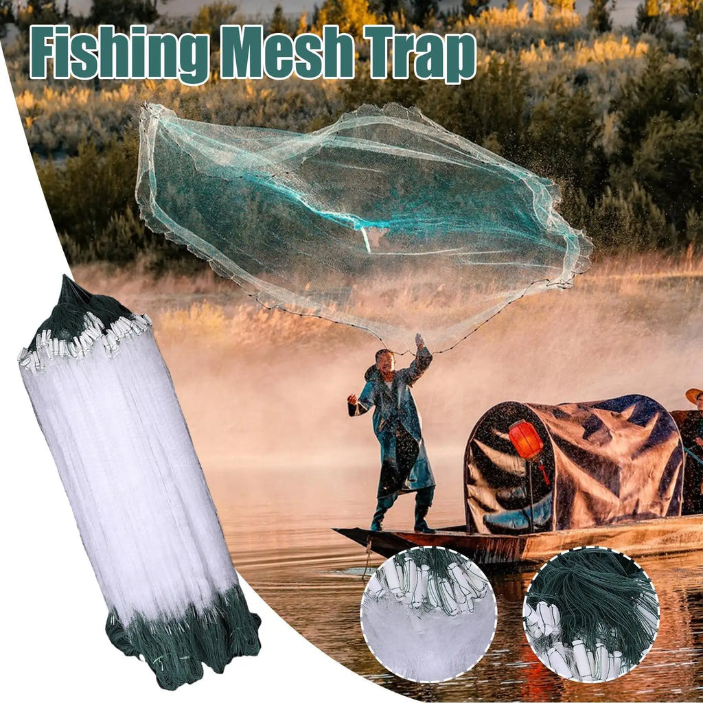 Professional Cast Fishing Net | Portable Throw Net River & Sea Cast Fishing Net Axl