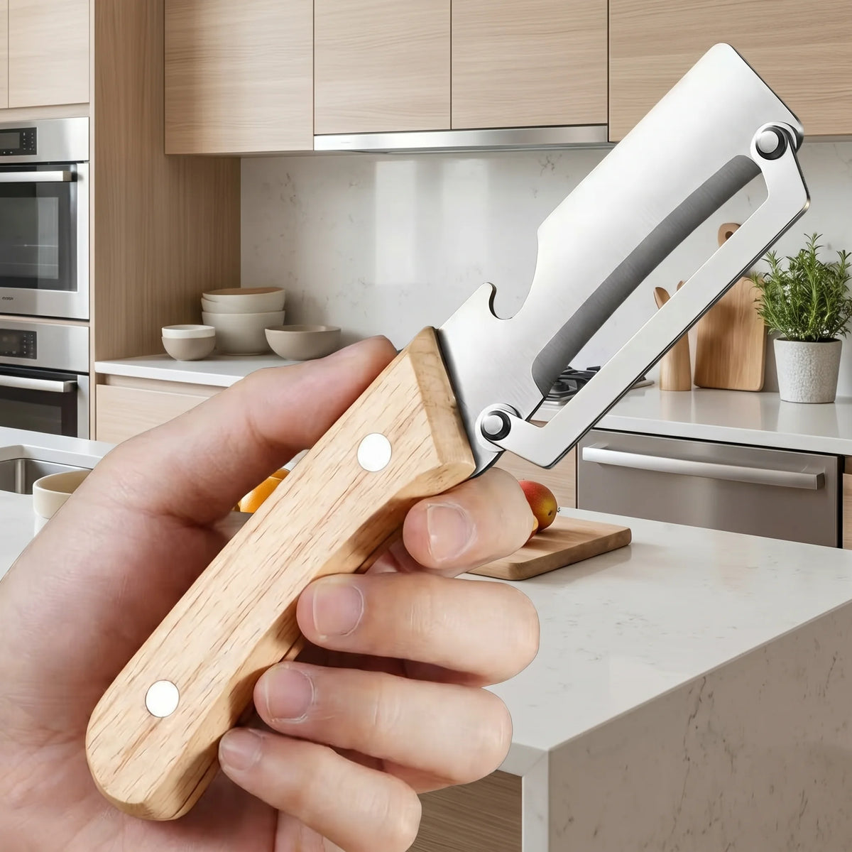 Wooden Handle Stainless Steel Vegetable & Fruit Peeler Vegetable Peeler Axl