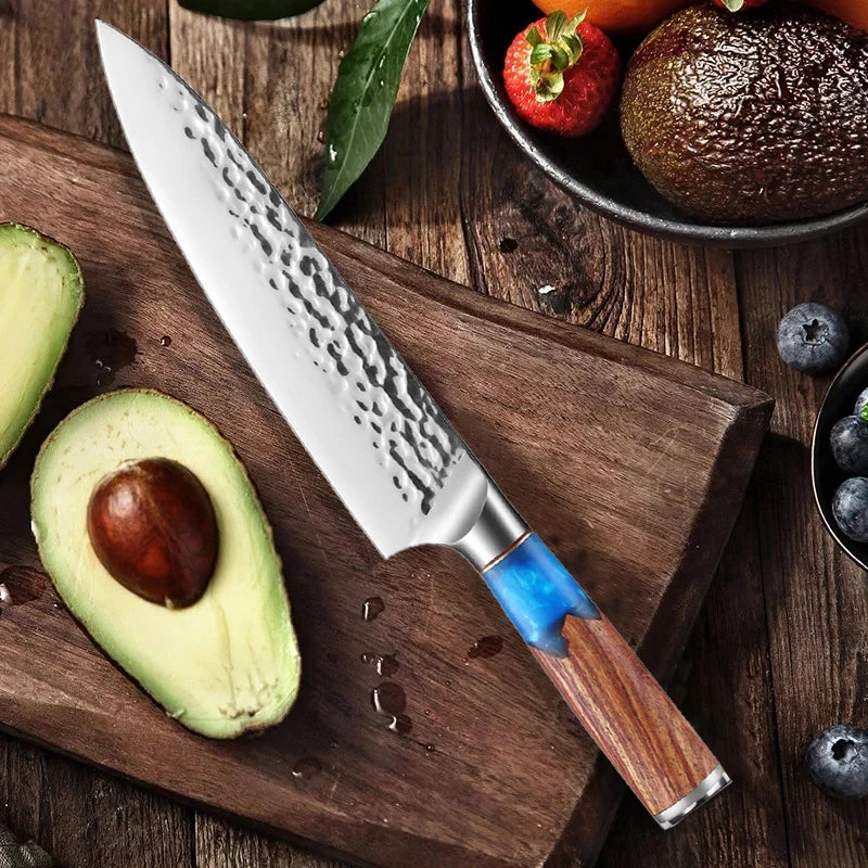 8-Inch Forged Japanese Chef Knife – Carbon Steel Kitchen Knife Chef Knife Axl