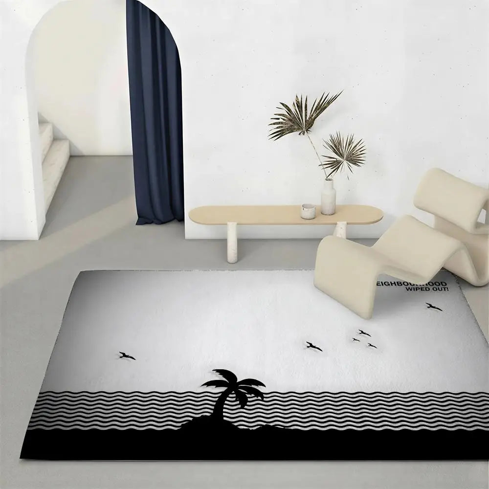 The Neighbourhood Rock Band Flannel Floor Mat – Non-Slip Rug Flannel Floor Mat Axl White1 40x60cm