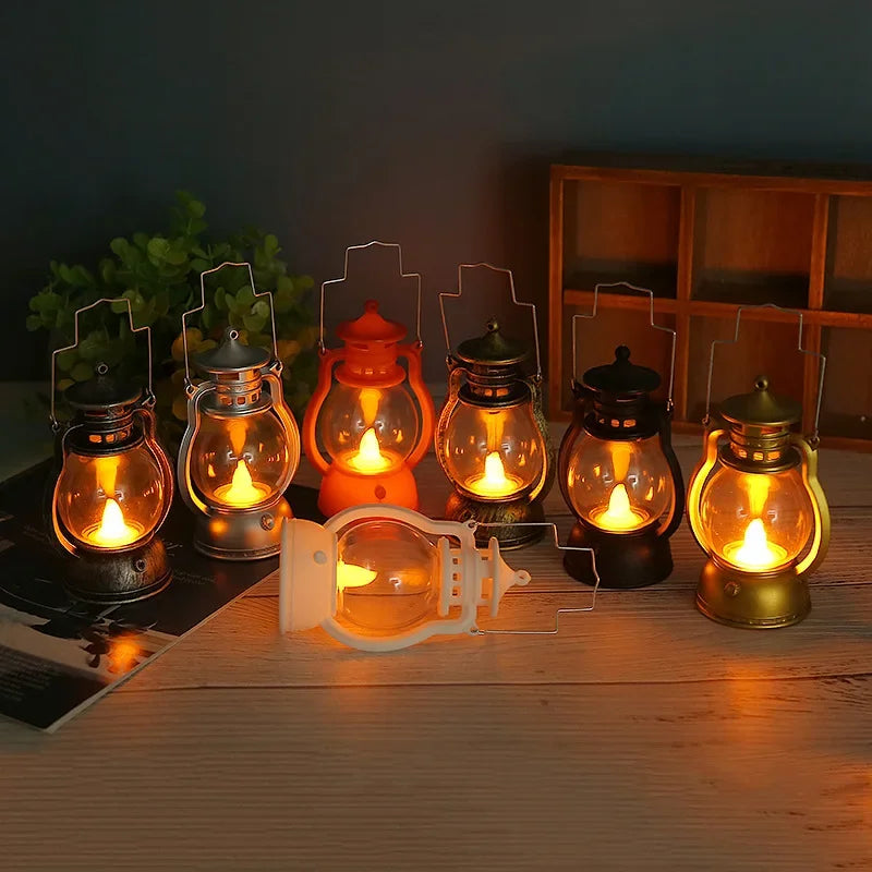 Retro Vintage LED Pumpkin Lantern – Halloween & Christmas Decor Decorative LED Lantern Axl