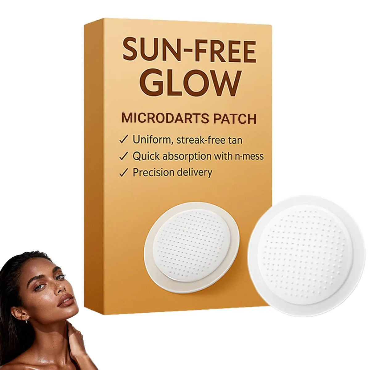 Sun Free Glow Microdart Tanning Patches – 10 Pcs for Women Self Tanning Patches Axl 1box