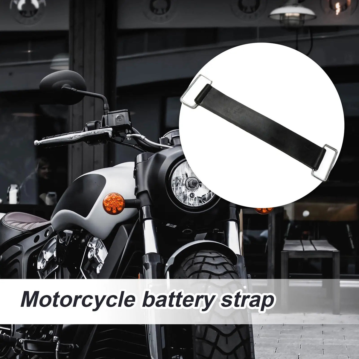Stretchable Motorcycle Battery Strap – Secure Hold Band Battery Hold-Down Strap Axl