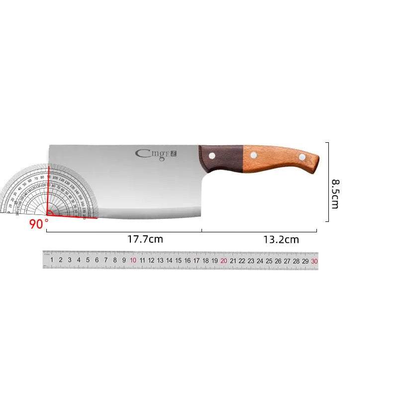 PLYS Stainless Steel Slicing Knife – Two-Color Wooden Handle Slicing Knife Axl