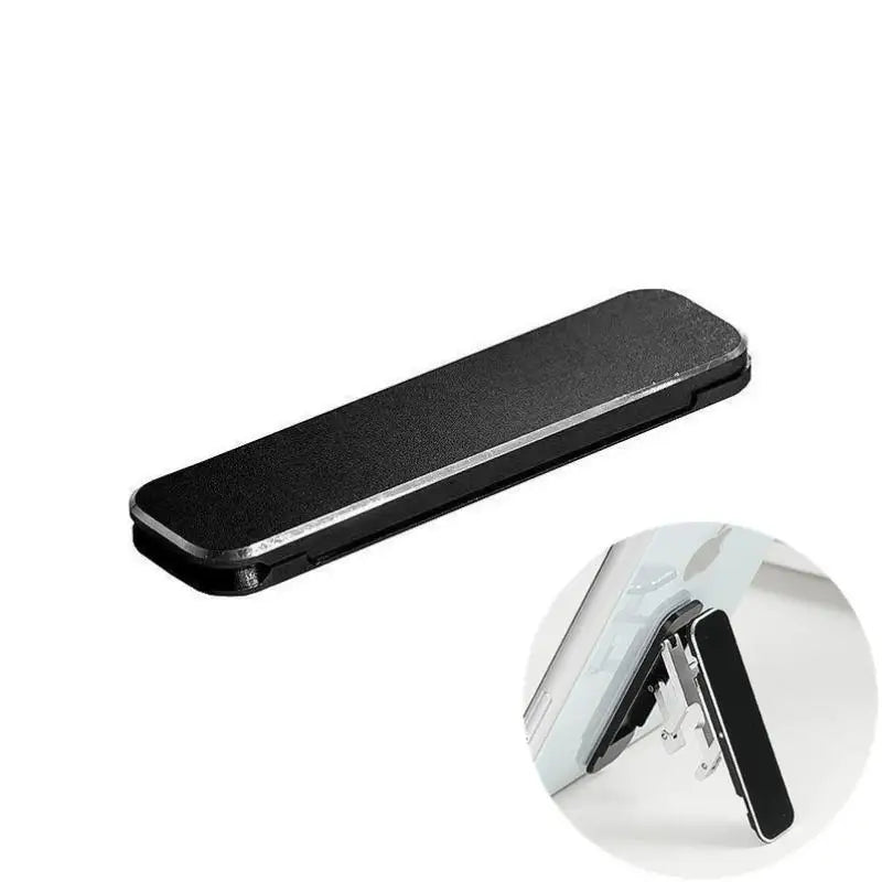 Mini Foldable Phone Stand – Aluminum Alloy Adjustable Desk Mount Phone Stand Axl 1PCS Black