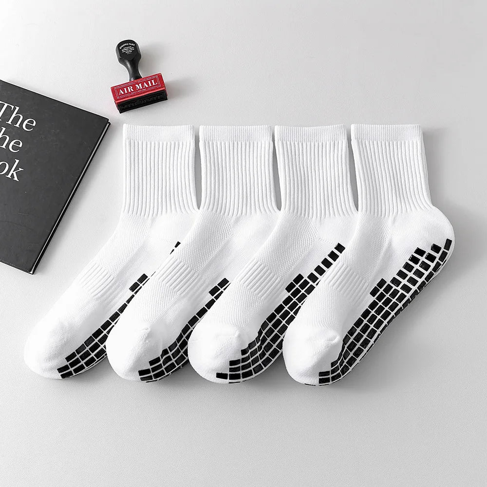 Anti-Slip Cotton Sports Socks – Football, Basketball & Running Sports Socks Axl 4pairs white One Size