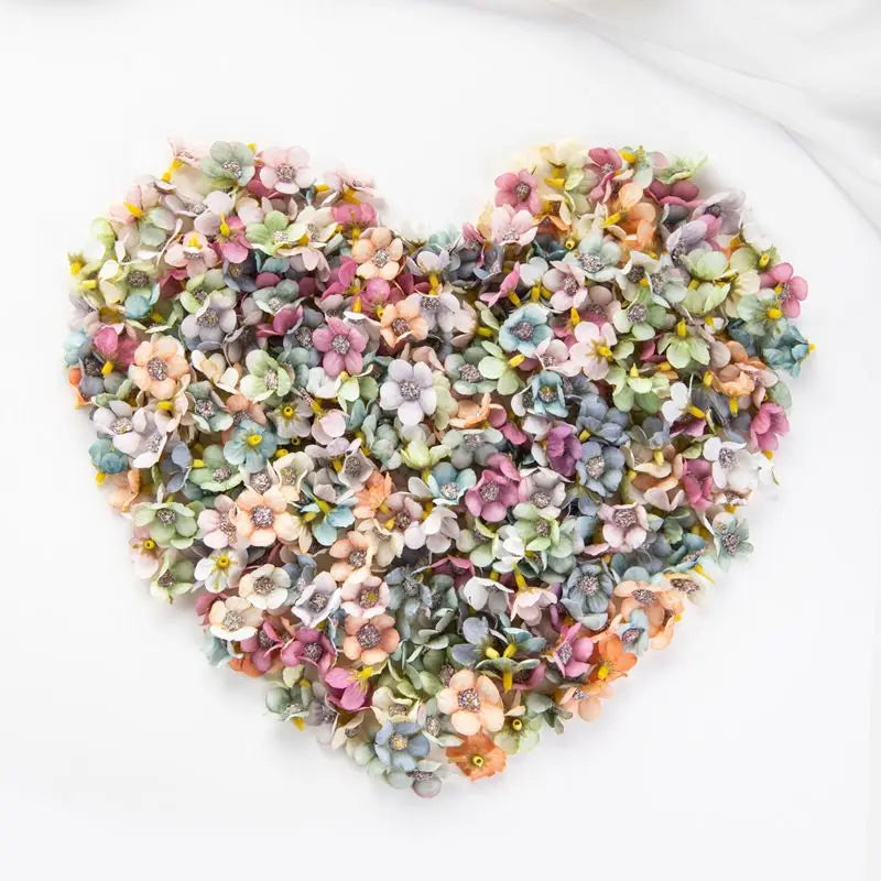 Silk Artificial Daisy Flower Heads 50/100 Pcs – Multicolor Decor Artificial Flower Heads Axl