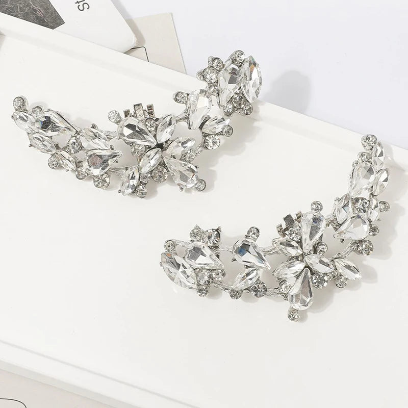 Rhinestone Floral Shoe Clip – Detachable Wedding Shoe Buckle Shoe Clip Ornament Axl