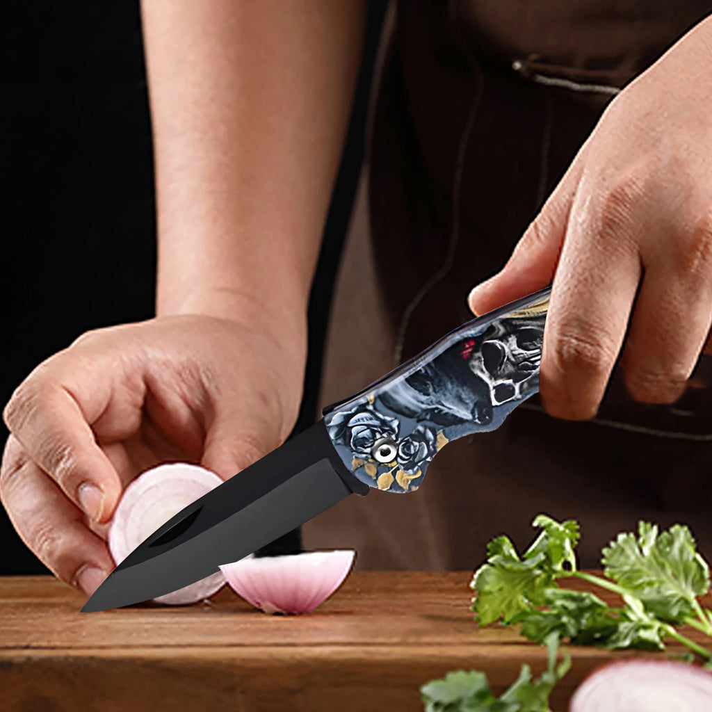 Folding Stainless Steel Paring Knife – Portable Kitchen Knife Folding Kitchen Knife Axl
