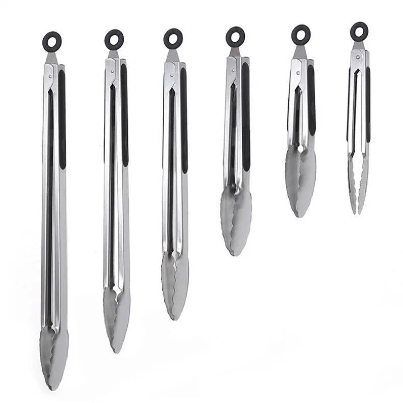 Stainless Steel BBQ Tongs – Heat Resistant Grill & Kitchen Clips BBQ Kitchen Tongs Axl