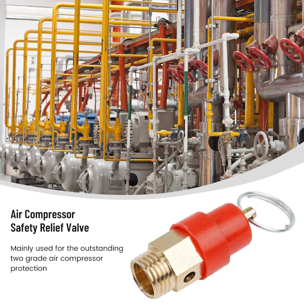1/4" 1/8" BSP Brass Safety Relief Valve 120PSI Air Compressor Pressure Relief Valve Axl