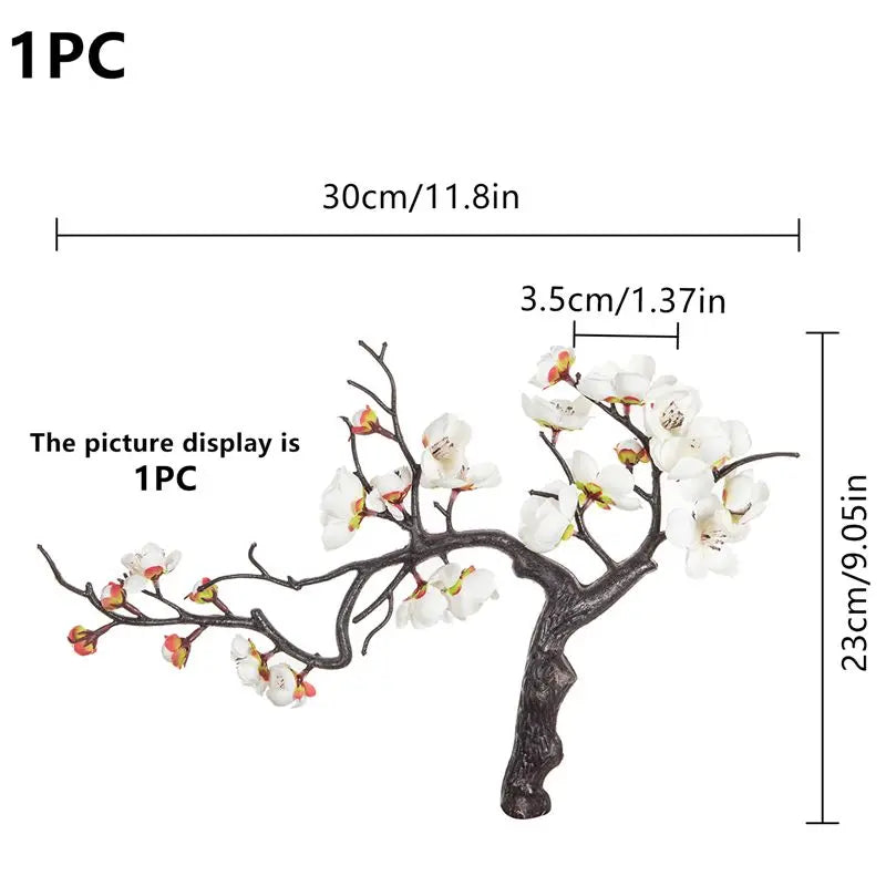 Silk Plum Blossom Branch – Artificial Spring Flower Décor Artificial Flower Branch Axl