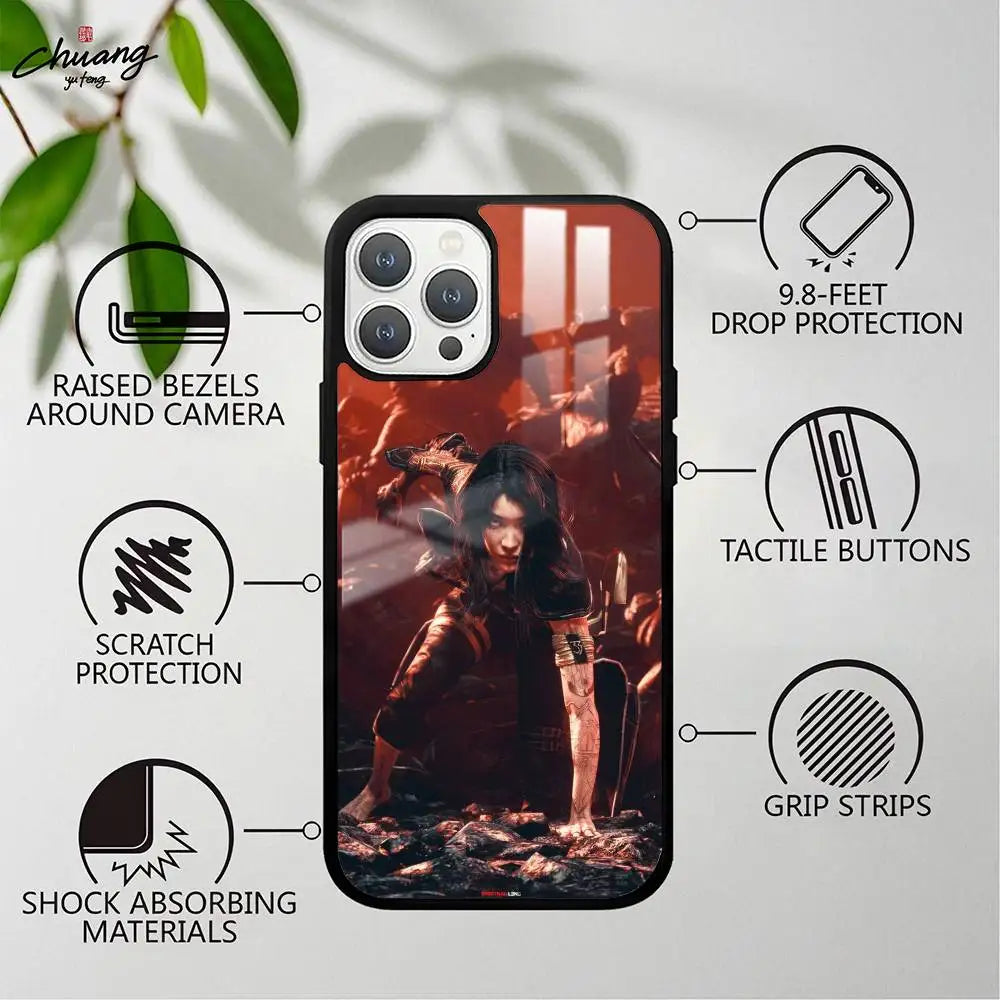 Frosted Mirror iPhone Case | Full Cover 11 12 13 14 15 16 Phone Case Axl