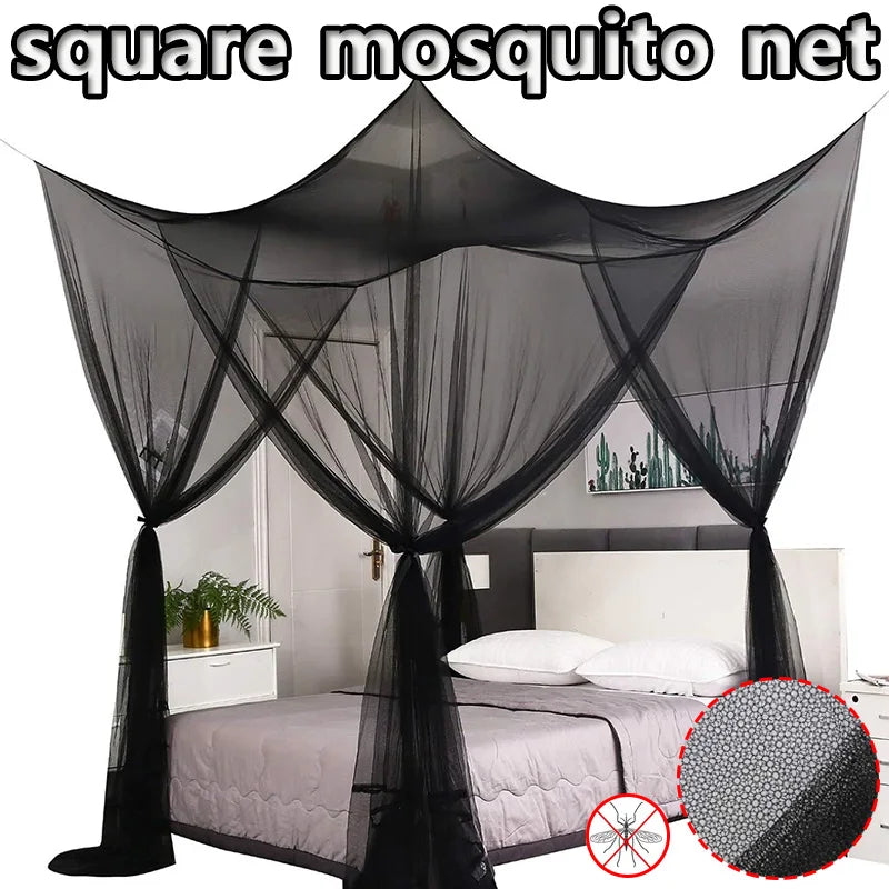 Large Four-Door Square Mosquito Net Canopy – Bed & Camping Bed Canopy Net Axl