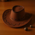Unisex Western Cowboy Hat – Suede Cowgirl Cap for Parties Western Cowboy Hat Axl Coffee