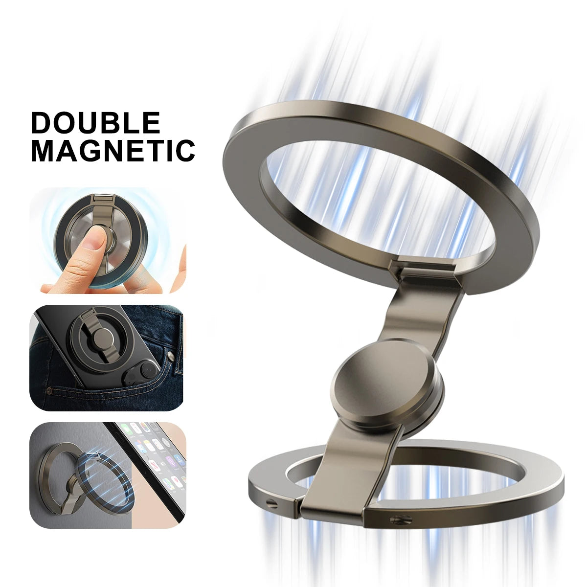 Magnetic Phone Ring Holder 360° Foldable MagSafe Stand Phone Ring Stand Axl