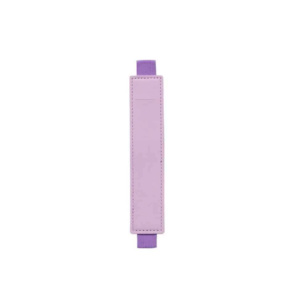 PU Leather Pen Holder – Detachable Elastic Notebook Pen Sleeve Notebook Pen Holder Axl Purple-1pcs