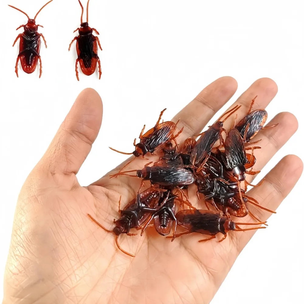 Realistic Fake Cockroaches – Halloween & April Fools Prank Props Prank Gag Toys Axl