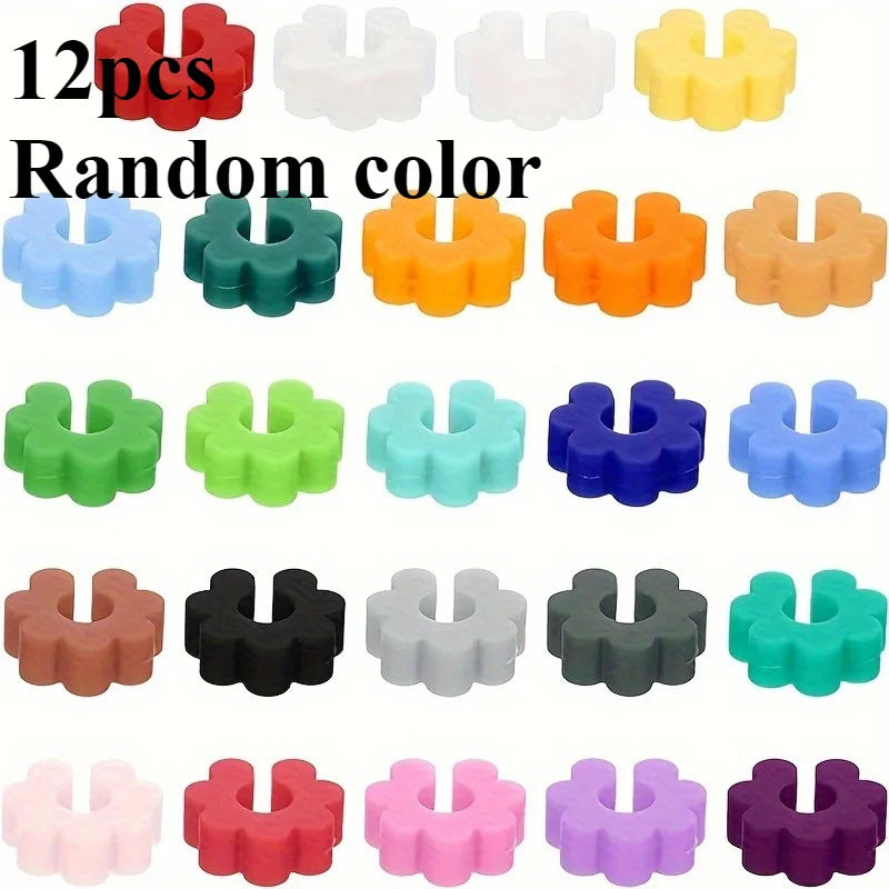 Silicone Wine Glass Markers – Color-Coded Party ID Tags Wine Glass Markers Axl Random Color 12pcs