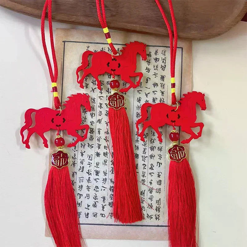 2026 Year of the Horse Wood Wall Hanging Ornament | Zodiac Pendant Wall Hanging Ornament Axl