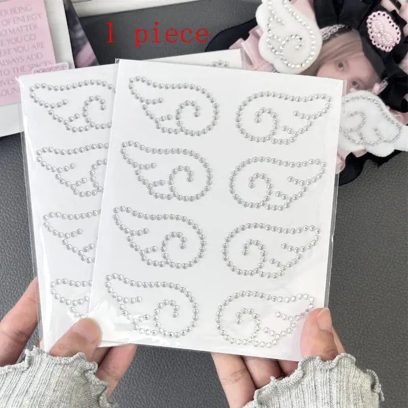 3D Angel Wings Rhinestone Crystal Stickers – Self-Adhesive DIY Craft Rhinestone Stickers Axl A1