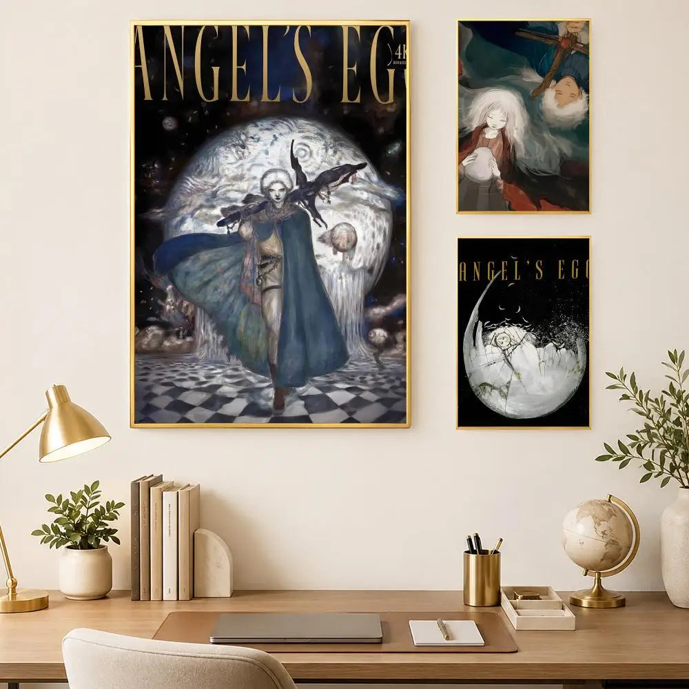 Angel's Egg Anime Self-Stick HD PVC Wall Art Poster Anime Wall Poster Axl