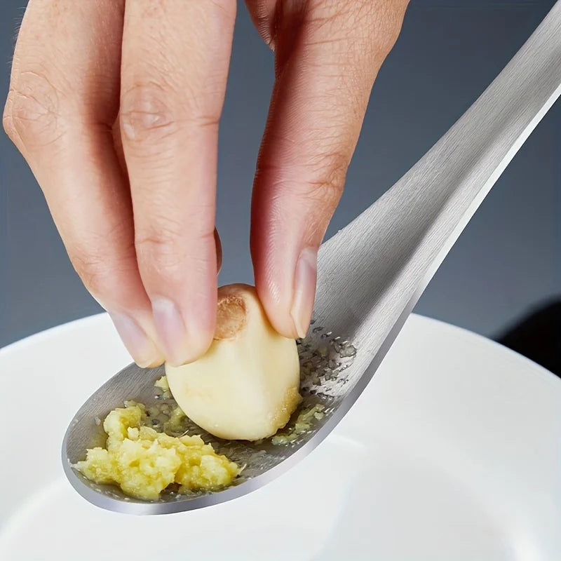 Stainless Steel Garlic Ginger Grater Grinder Spoon | Kitchen Tool Kitchen Grater Spoon Axl