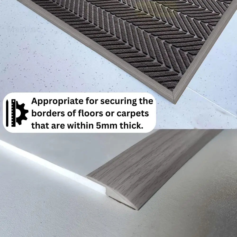 Self-Adhesive PVC Floor Transition Strip – 100cm Threshold Cover Floor Transition Strip Axl