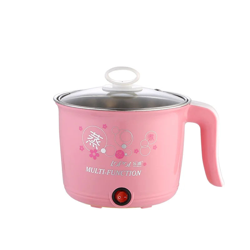 BALASHOV 1.8L Mini Electric Hot Pot & Rice Cooker for 1–2 People Electric Hot Pot Cooker Axl Single pink