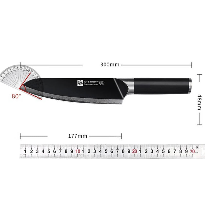 PLYS Damascus Steel Chef Knife – Japanese Style & Gift Box Damascus Chef Knife Axl