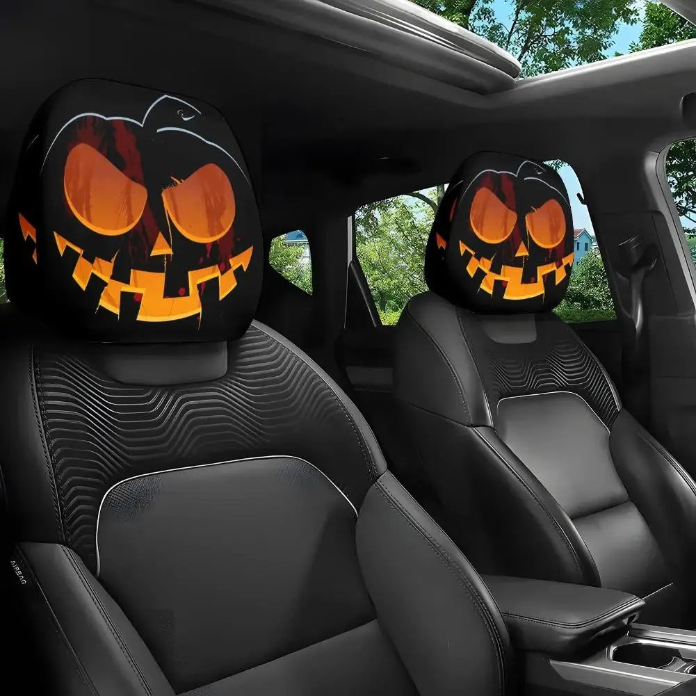 Halloween Car Headrest Covers – Skull & Smiley 2-Pack Car Headrest Cover Axl