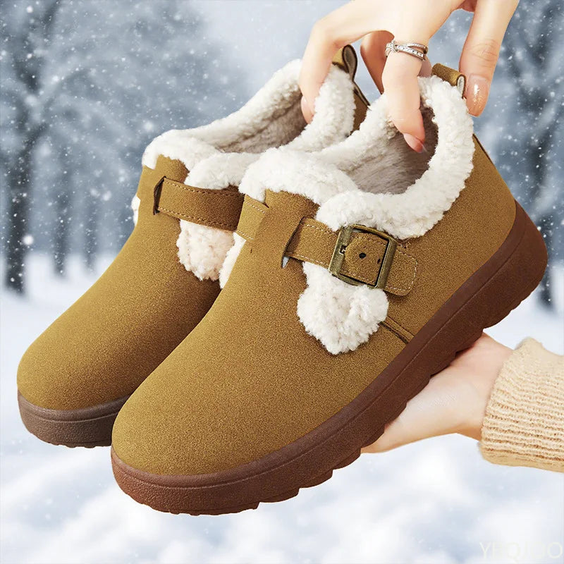 Women's Winter Plush Cotton Ankle Boots | Cozy Slip-On Winter Ankle Boots Axl