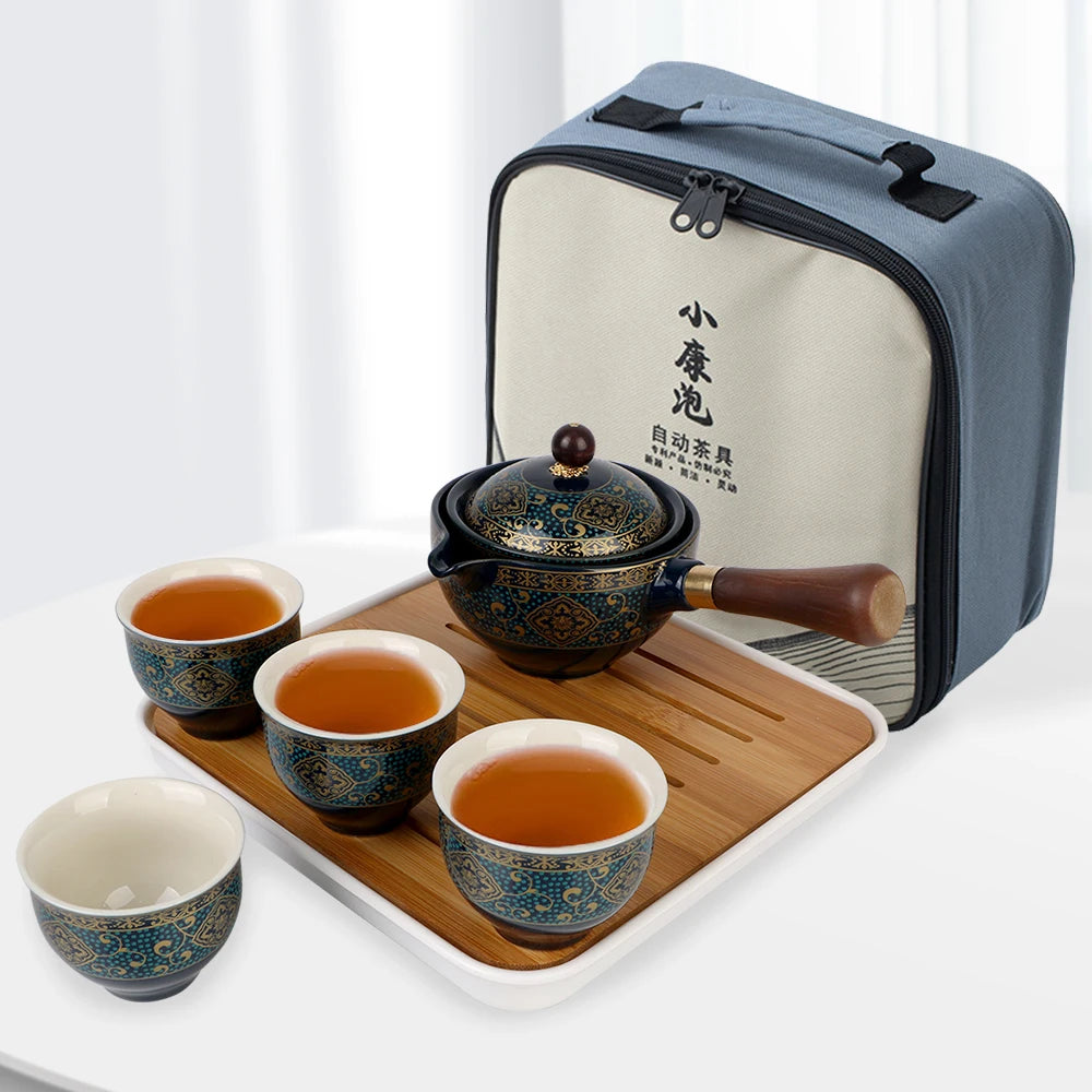NICEYARD Chinese Gongfu Tea Set – 360° Porcelain Infuser Gongfu Tea Set Axl B