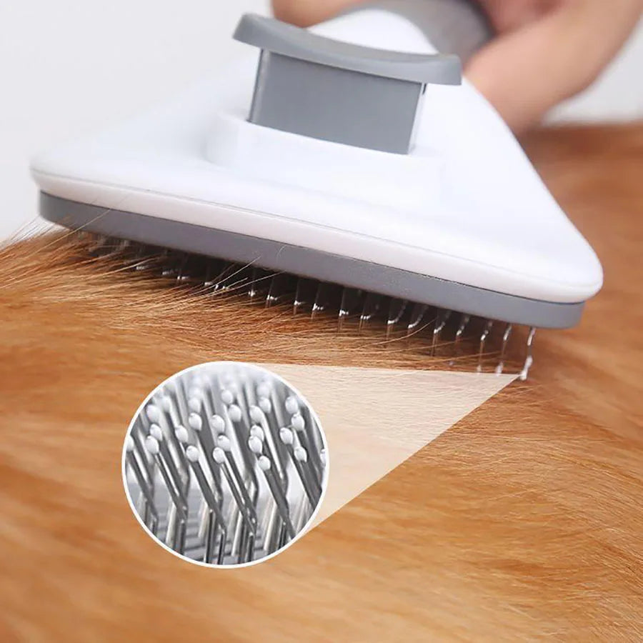 One-Click Self-Cleaning Pet Comb – Cat & Dog Deshedding Brush Pet Grooming Comb Axl