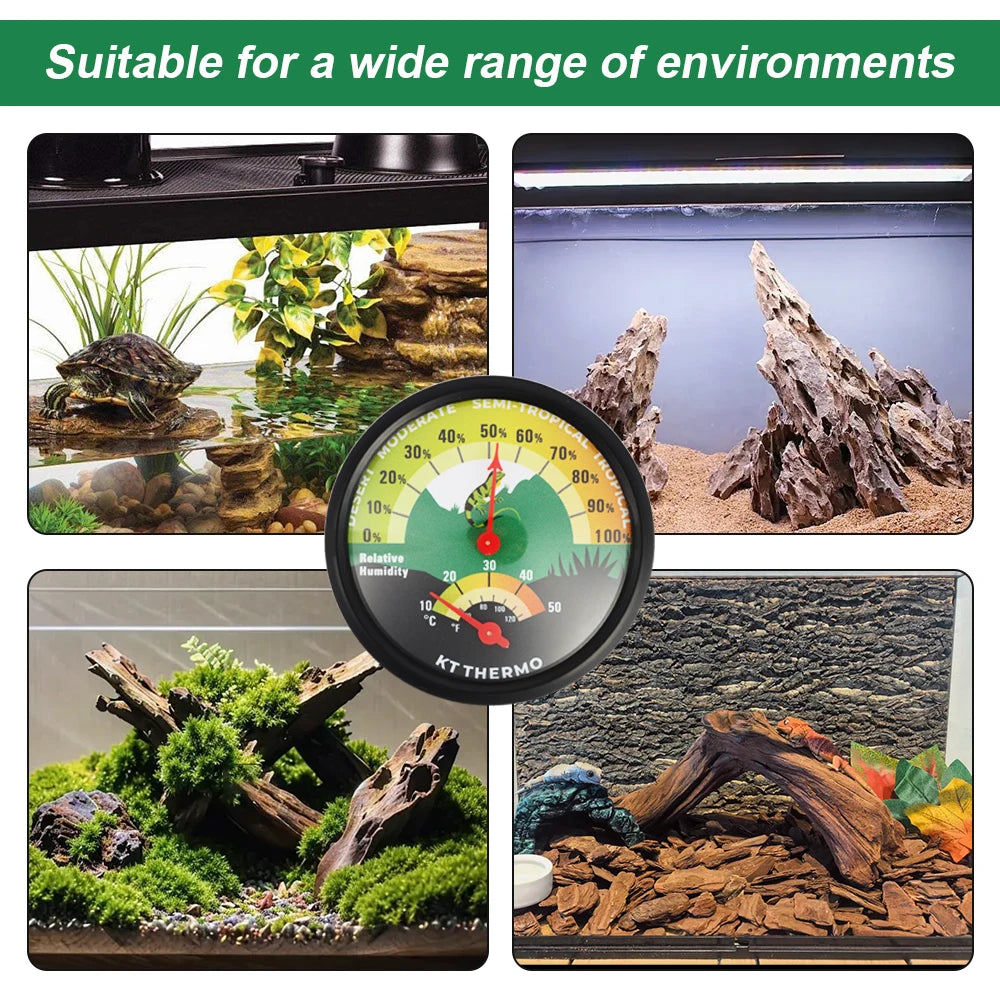 Reptile Terrarium Thermometer & Hygrometer – No Battery Terrarium Thermometer Axl