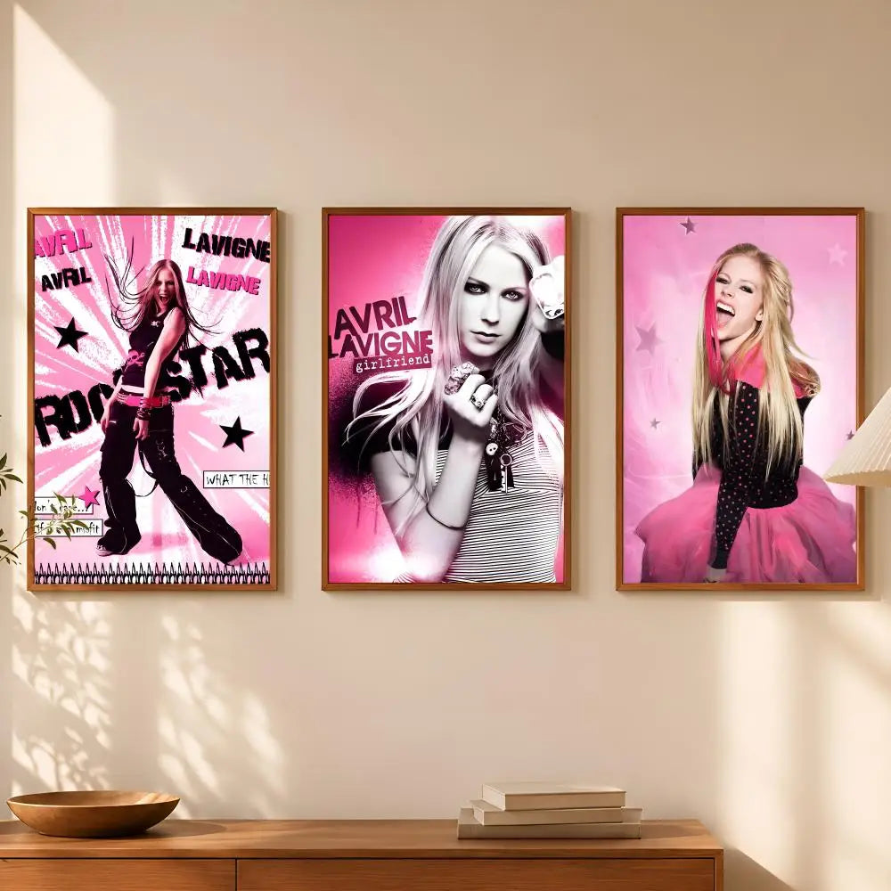 Avril Lavigne HD Self-Stick PVC Wall Poster | Home Decor Wall Art Poster Axl