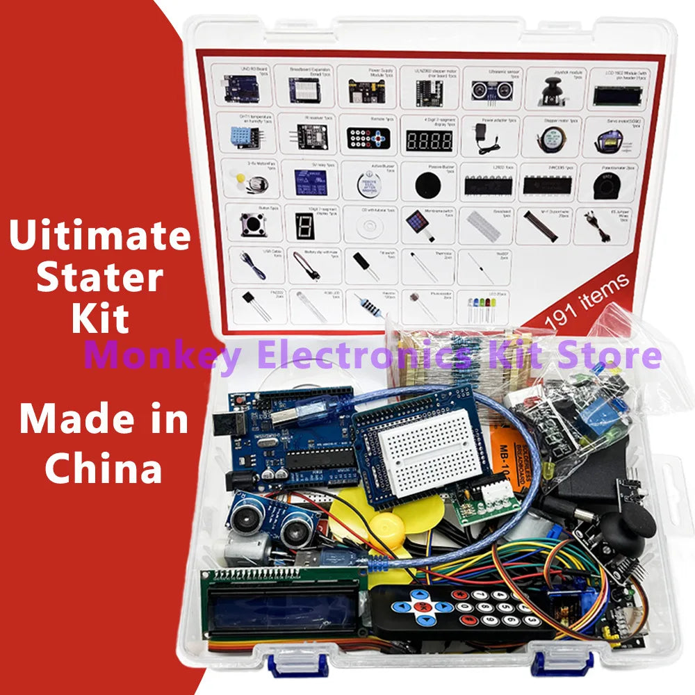 ATmega328P UNO R3 Ultimate Starter Kit – DIY Electronics Learning Electronics Starter Kit Axl