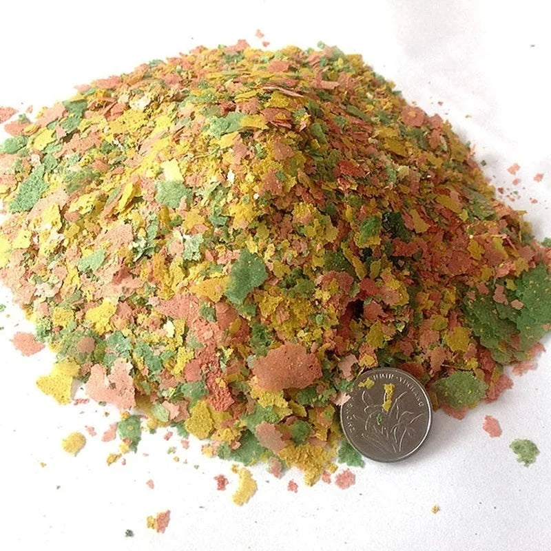 Tropical Fish Flakes Food 100g | Spirulina & Astaxanthin Aquarium Fish Food Axl