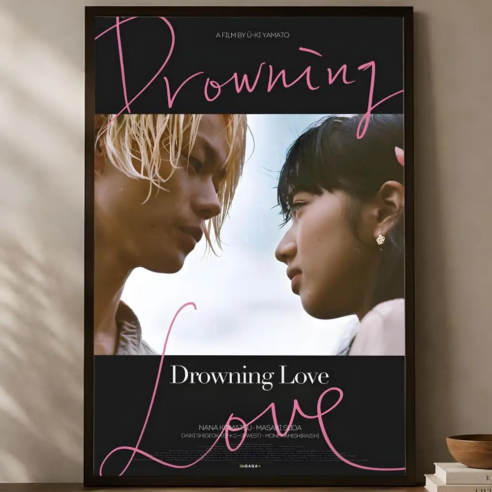Drowning Love Movie Poster – Self-Stick HD Waterproof Wall Art Wall Art Poster Axl White01 40X50cmNoframe