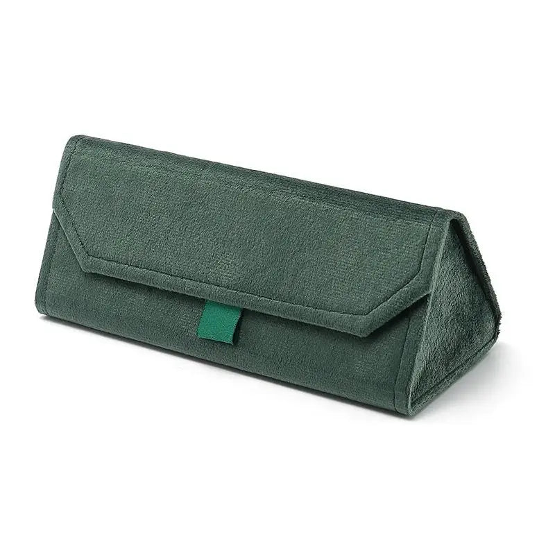 Portable Triangle Folding Glasses Case – Velvet Sunglasses Box Eyeglass Case Axl