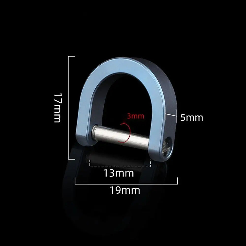 Titanium Alloy Horseshoe Buckle Carabiner – EDC Keychain Hook Carabiner Buckle Hook Axl Blue-13mm