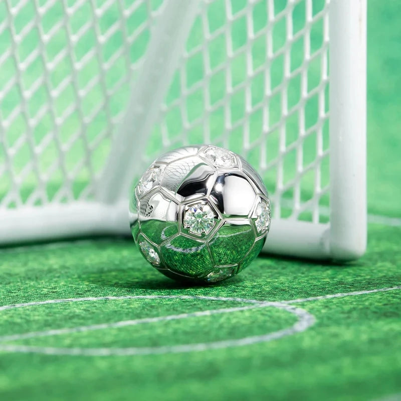 Huitan Football Pendant Necklace – Cubic Zirconia Sport Jewelry Pendant Necklace Axl
