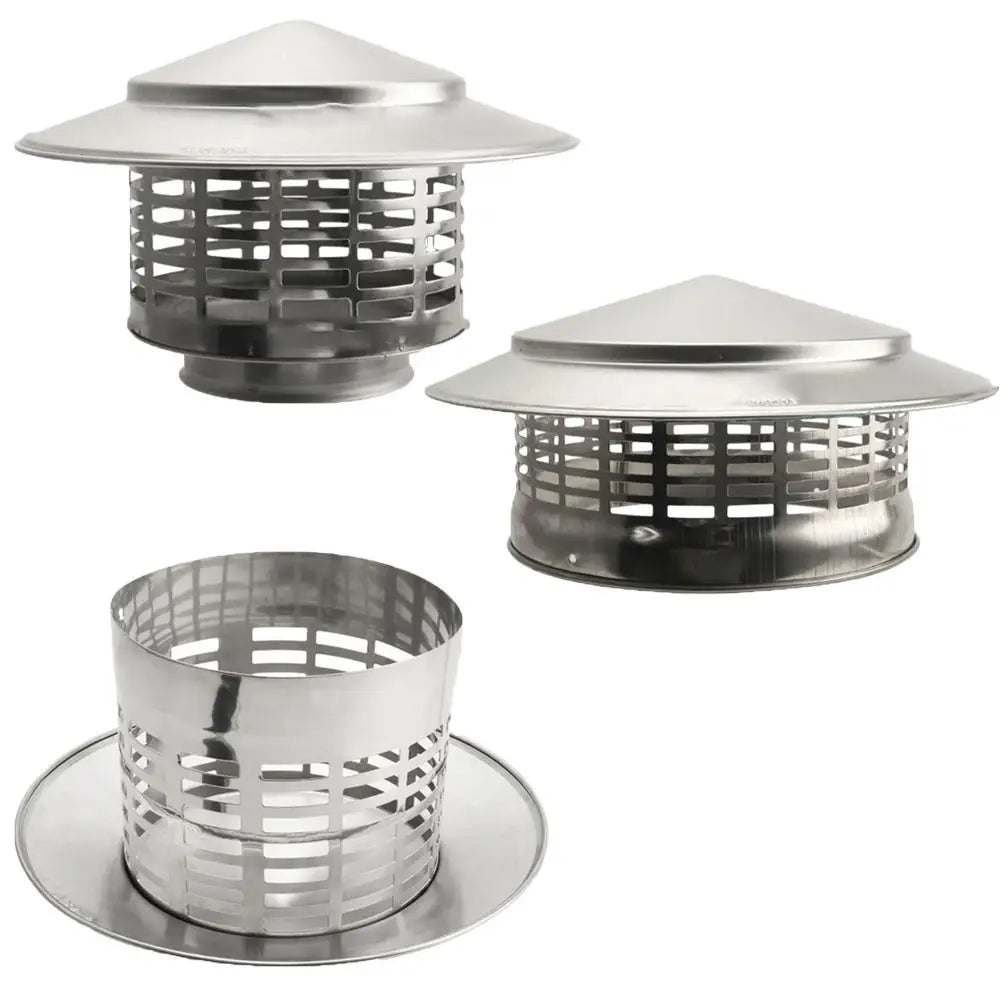 Stainless Steel Chimney Cap 75–200mm | Roof Duct Vent Cover Chimney Vent Cap Axl