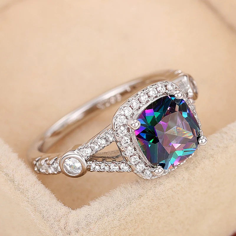 Huitan Multicolored CZ Women Ring – Sparkling Fashion Jewelry Fashion Ring Axl Q142 10