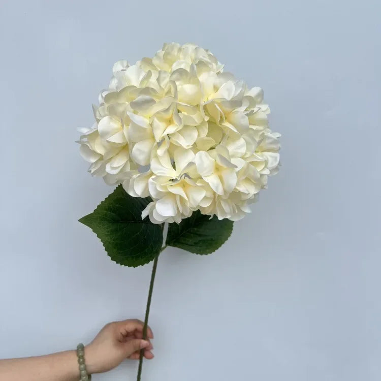 Large Hydrangea Artificial Flower Stems – 135 Petals, Candy Colors Artificial Flower Stems Axl Champagne
