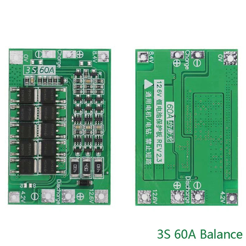 3S 4S BMS 40A Li-ion Battery Protection Board for Drill BMS Protection Board Axl 3S60ABalance