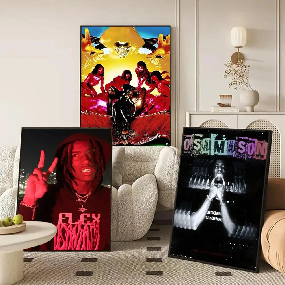 O-Osamason Rapper Canvas Poster | Hip-Hop Wall Art Unframed Canvas Wall Art Axl