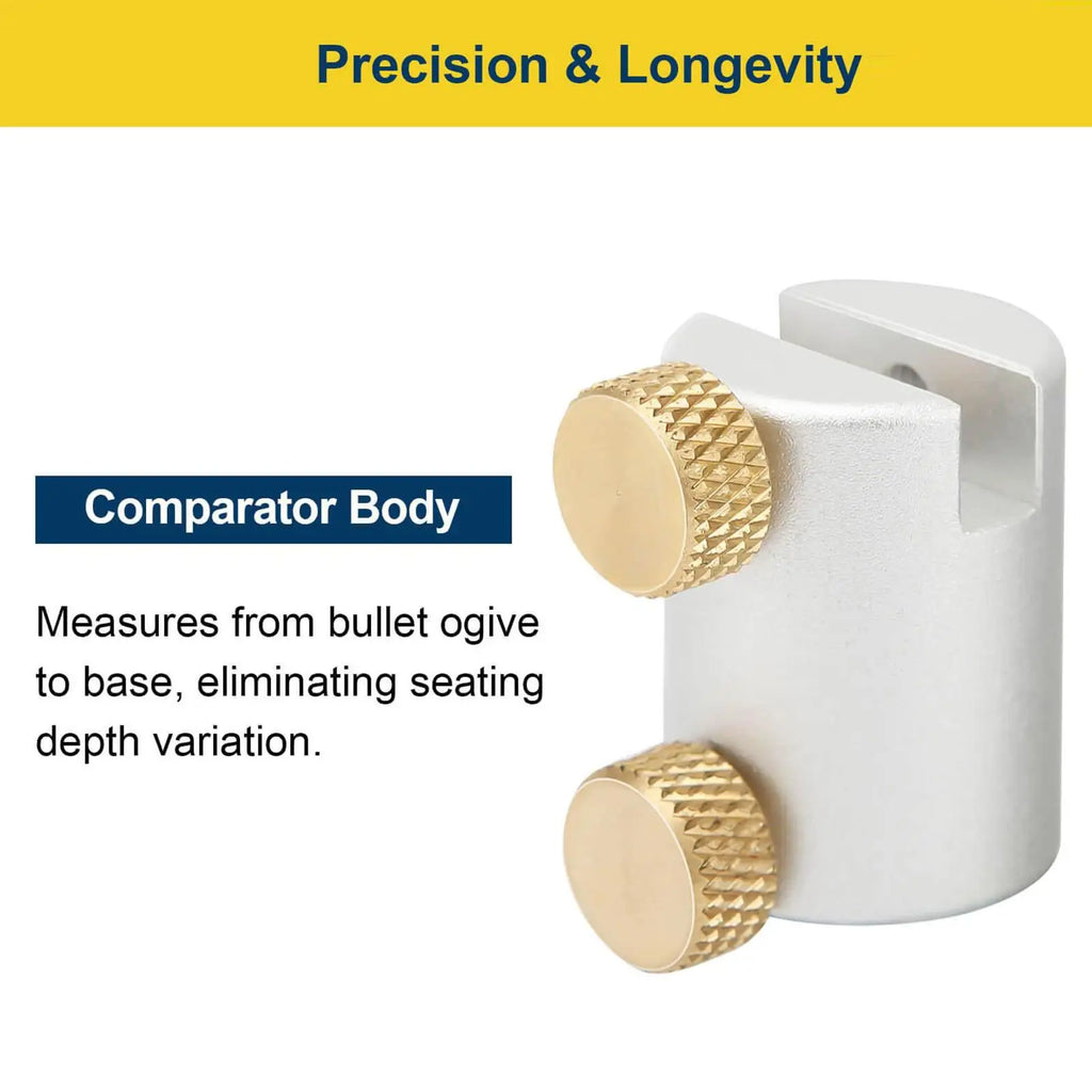 Bullet & Headspace Gauge Comparator Kit – 14 Inserts, 6 Bushings Reloading Comparator Kit Axl