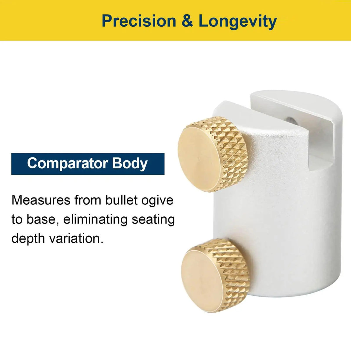 Bullet & Headspace Gauge Comparator Kit – 14 Inserts, 6 Bushings Reloading Comparator Kit Axl