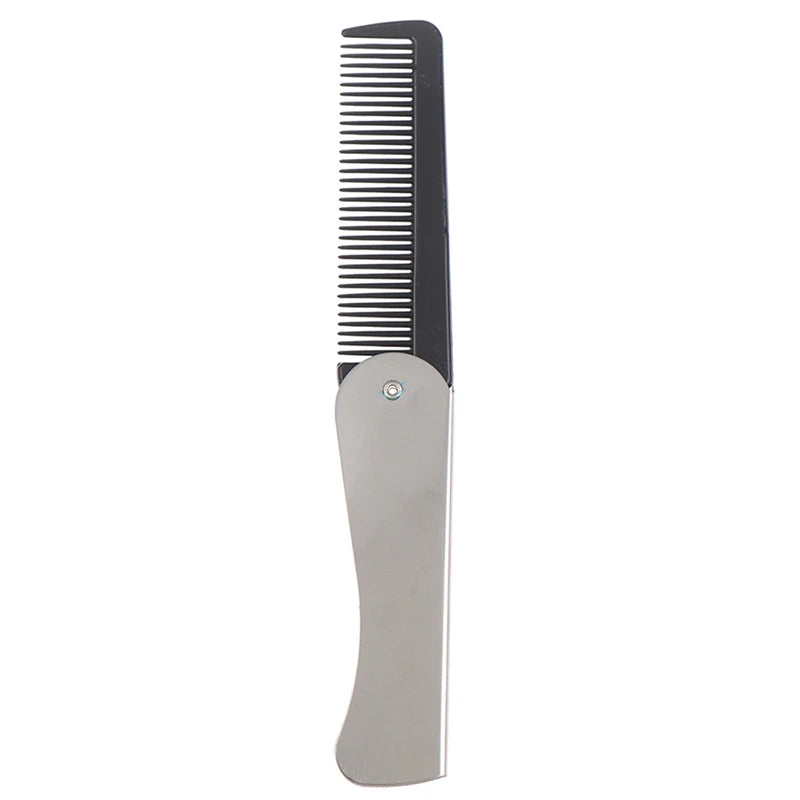 Portable Foldable Metal Pocket Comb – Hair & Beard Grooming Folding Pocket Comb Axl